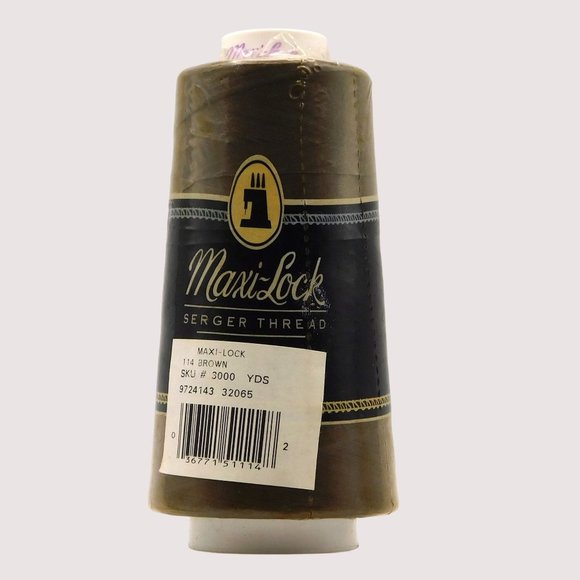 Maxi-Lock Cone Serger Thread Brown 3000 Yards American and Efrid - Picture 2 of 2